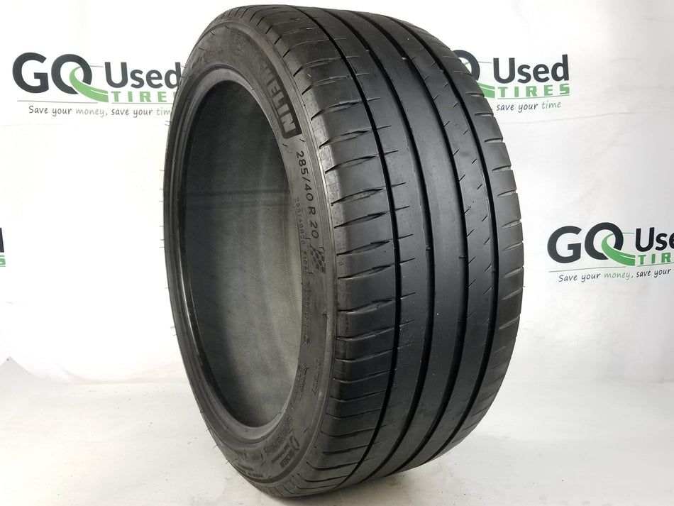 Used P285/40R20 Michelin Pilot Sport 4 NFO Tires 285 40 20 108Y 2854020 R20 7/32