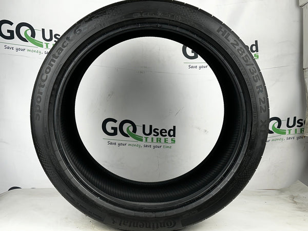 Used HL285/35R22 Continental Sport Contact 6 A01 Tire 285 35 22 109Y 2853522 R22 8/32