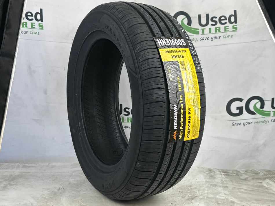 Set of 4 — NEW 205/55R16 Headway HH316 Tire 2055516 91V 205 55 16 R16