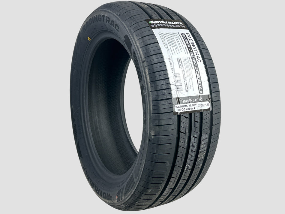 NEW P225/50R17 Royal Black Racing Trac Tire 2255017 98W XL 225 50 17 R17