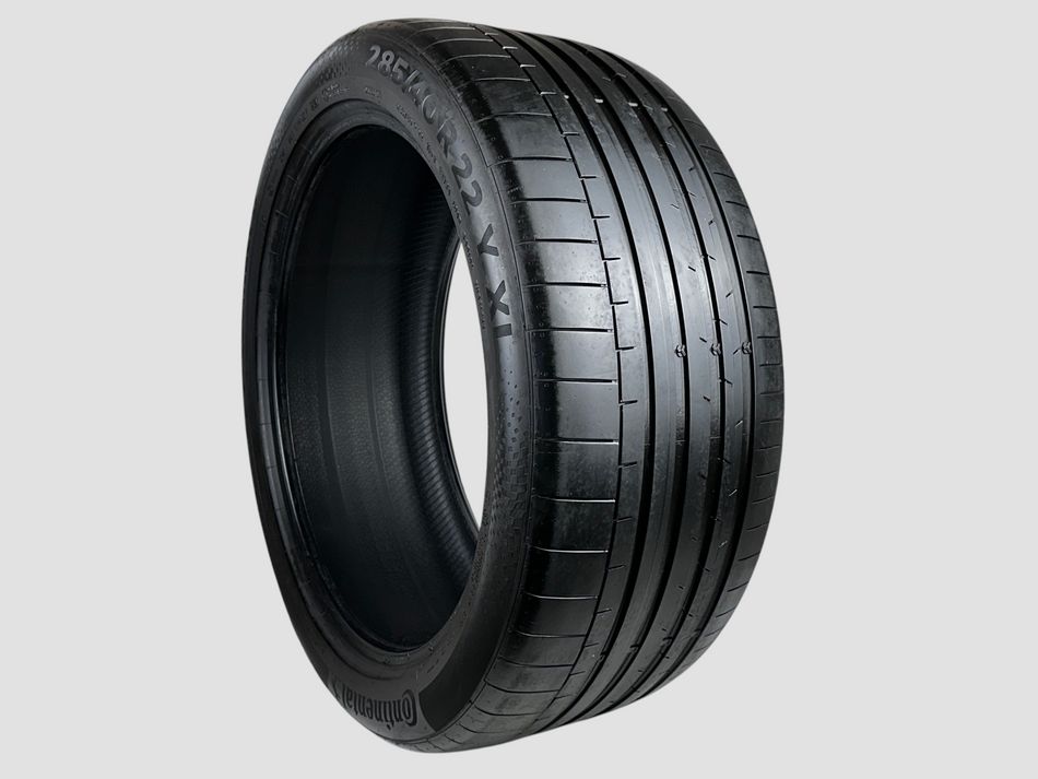 Used P285/40R22 Continental SportContact6 AO Tire 285 40 22 110Y 2854022 R22 7/32