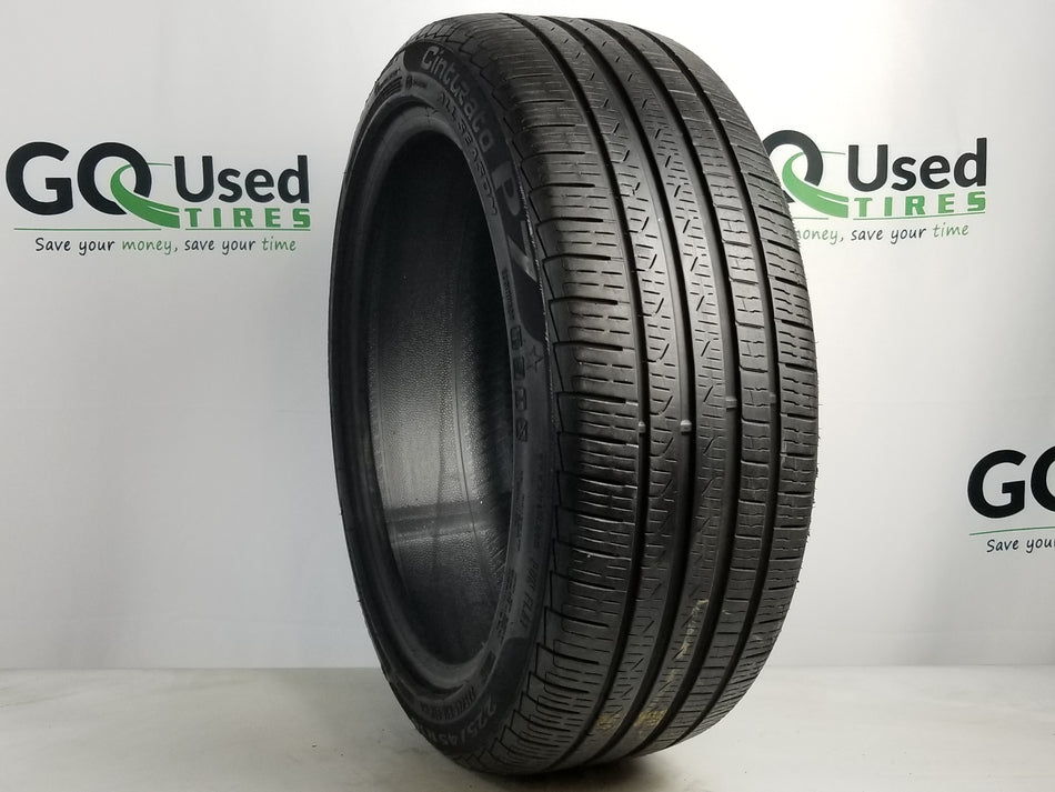Used P225/45R18 Pirelli Cinturato P7 A/S Runflat Tires 225 45 18 91V 2254518 R18 8/32