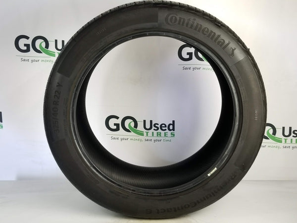 Used P325/40R22 Continental Premium Contact 6 Tires 325 40 22 114Y 3254022 R22 5/32