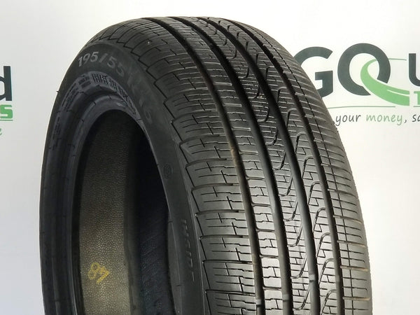 Pre-owned P195/55R16 Pirelli Cinturato P7 A/S Runflat Tires 1955516 87V 195 55 16 R16 9/32